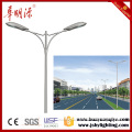 double arm galvanized steel street light poles with factory price